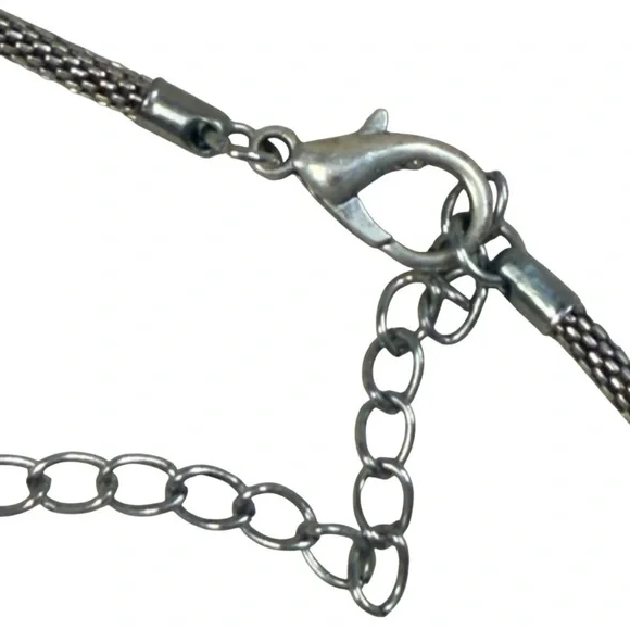 Boho Oxidized Silver Tone Tribal Coin Fringe Bib Necklace Statement Choker - Picture 10 of 14